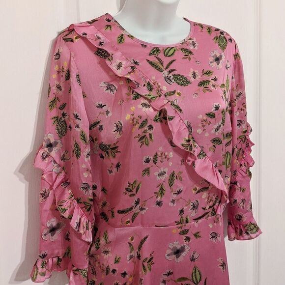 Primark pink floral dress ditsy print size 8 @Y - Picture 7 of 11